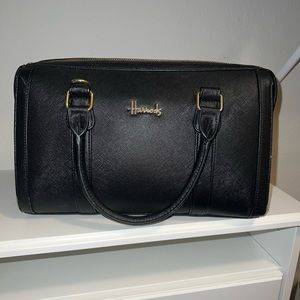 Harrods bag from London, England. Leather black bag. Never used!
